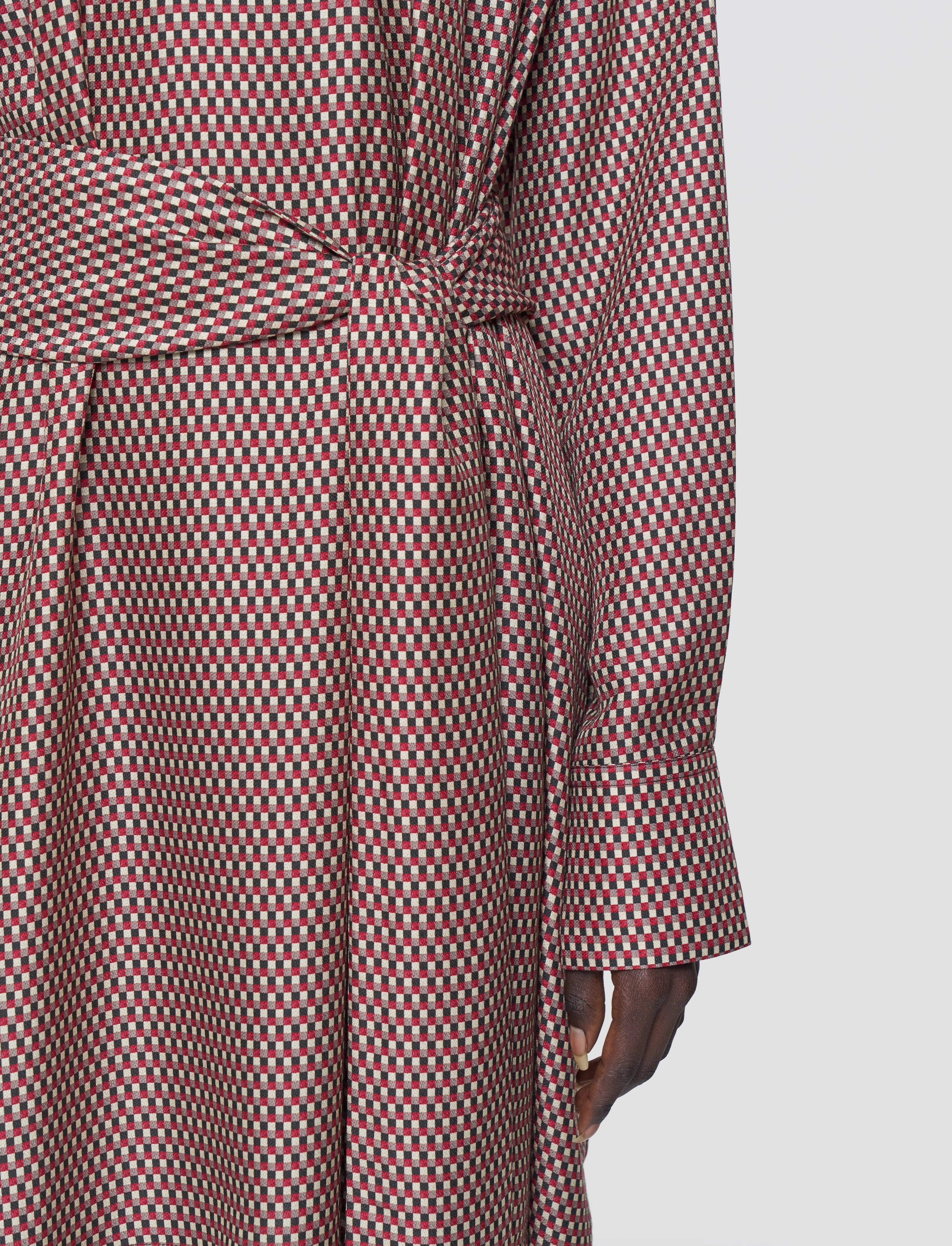 Agata Printed Silk Blend Dress Polished Finish All-Occasion Look