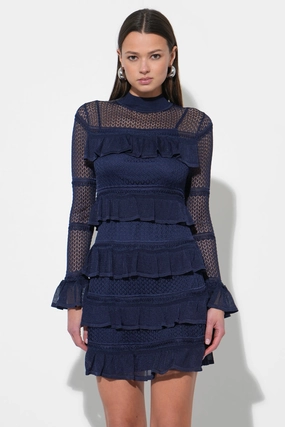 Everyday Comfort Wear SERA RUFFLED TIERED MINI DRESS