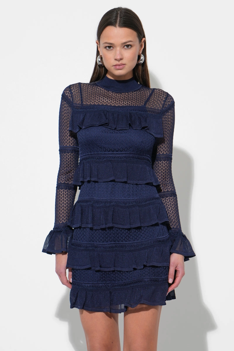 Everyday Comfort Wear SERA RUFFLED TIERED MINI DRESS