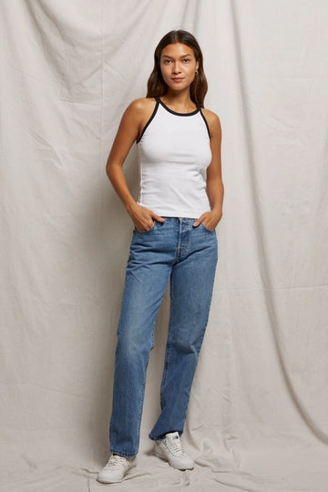 Tagless Neckline Design Reflective Trims SHAE ATHLETIC COLOR BLOCK TANK