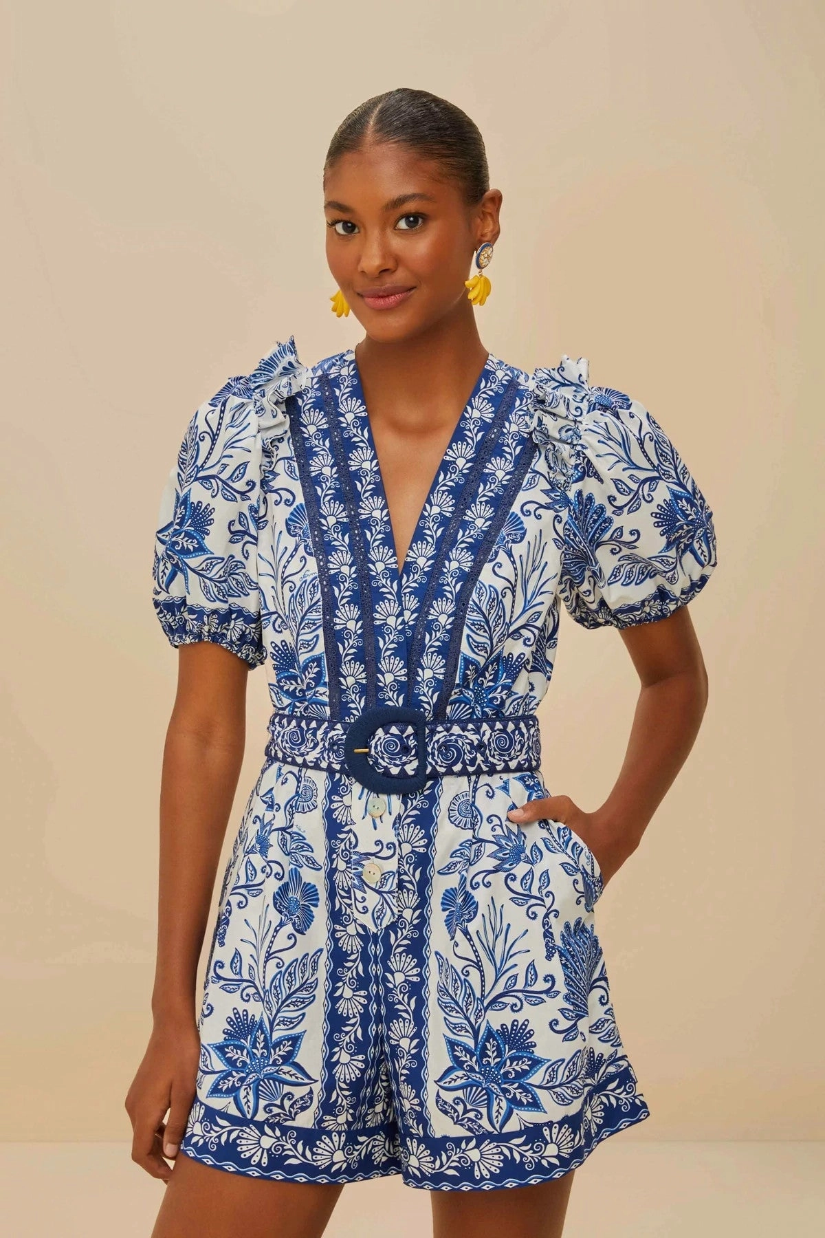 Shell Garden Romper Off-White Smooth Shape