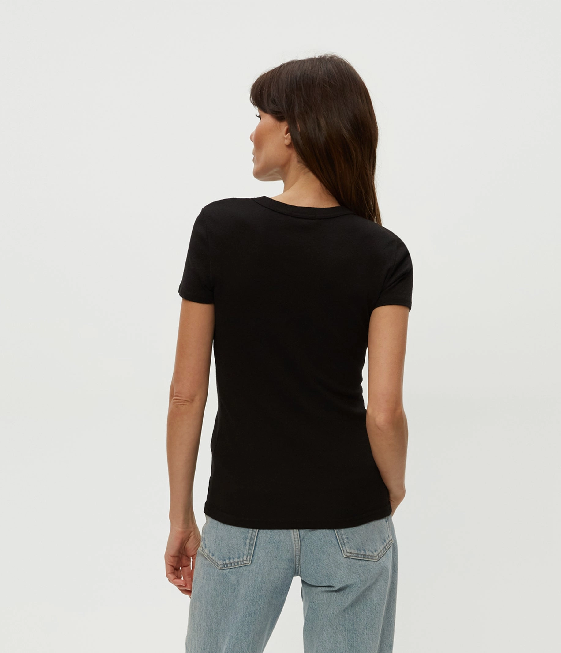 Minimalist Design Wool Sweater SHINE SHORT SLEEVE CREW