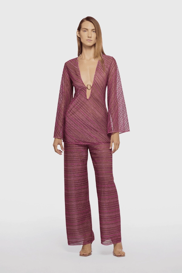 Shiny Stripes O Kaftan Red Urban Spirit Light Rhythm