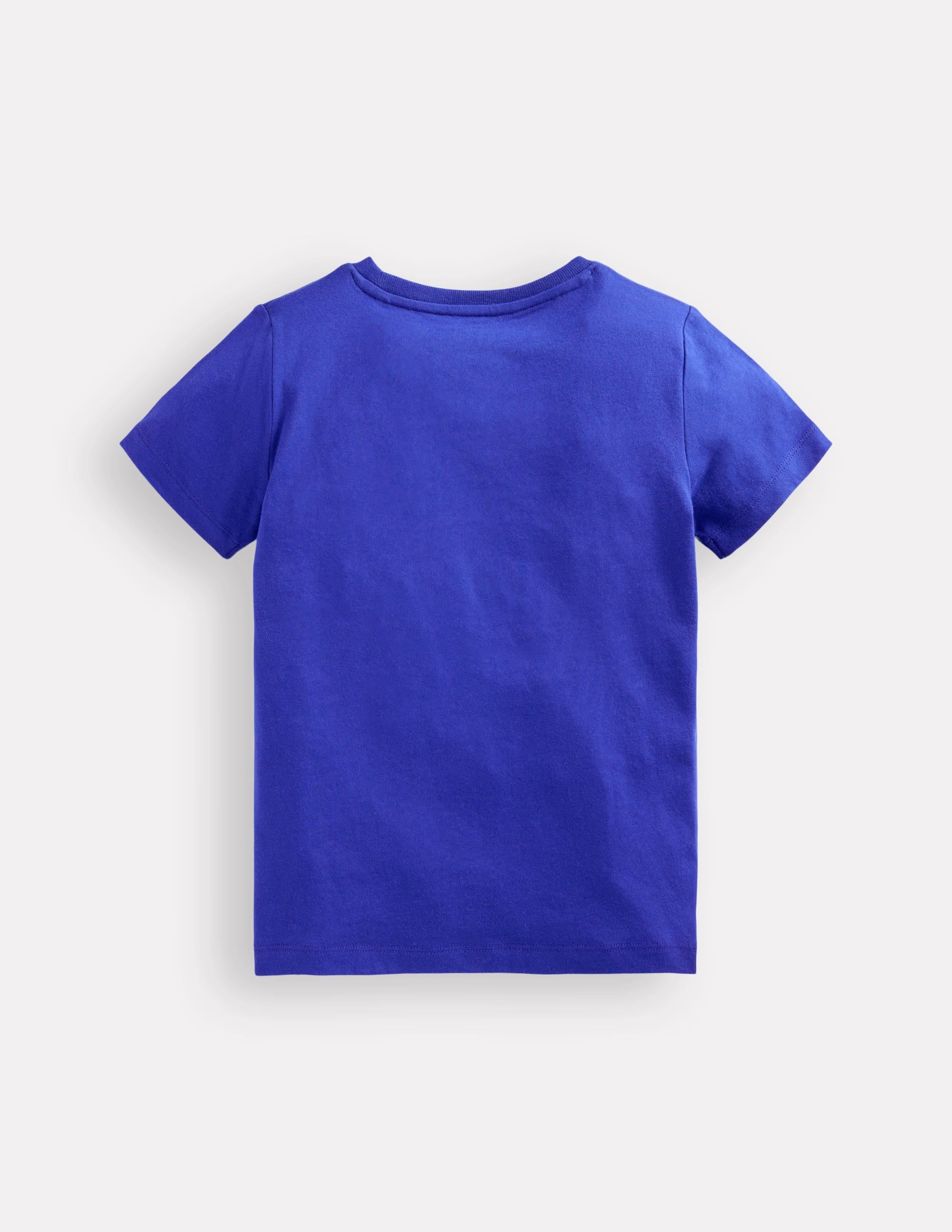 Short Sleeve Appliqu T-shirt-Bright Blue BBQ BreathableMaterial