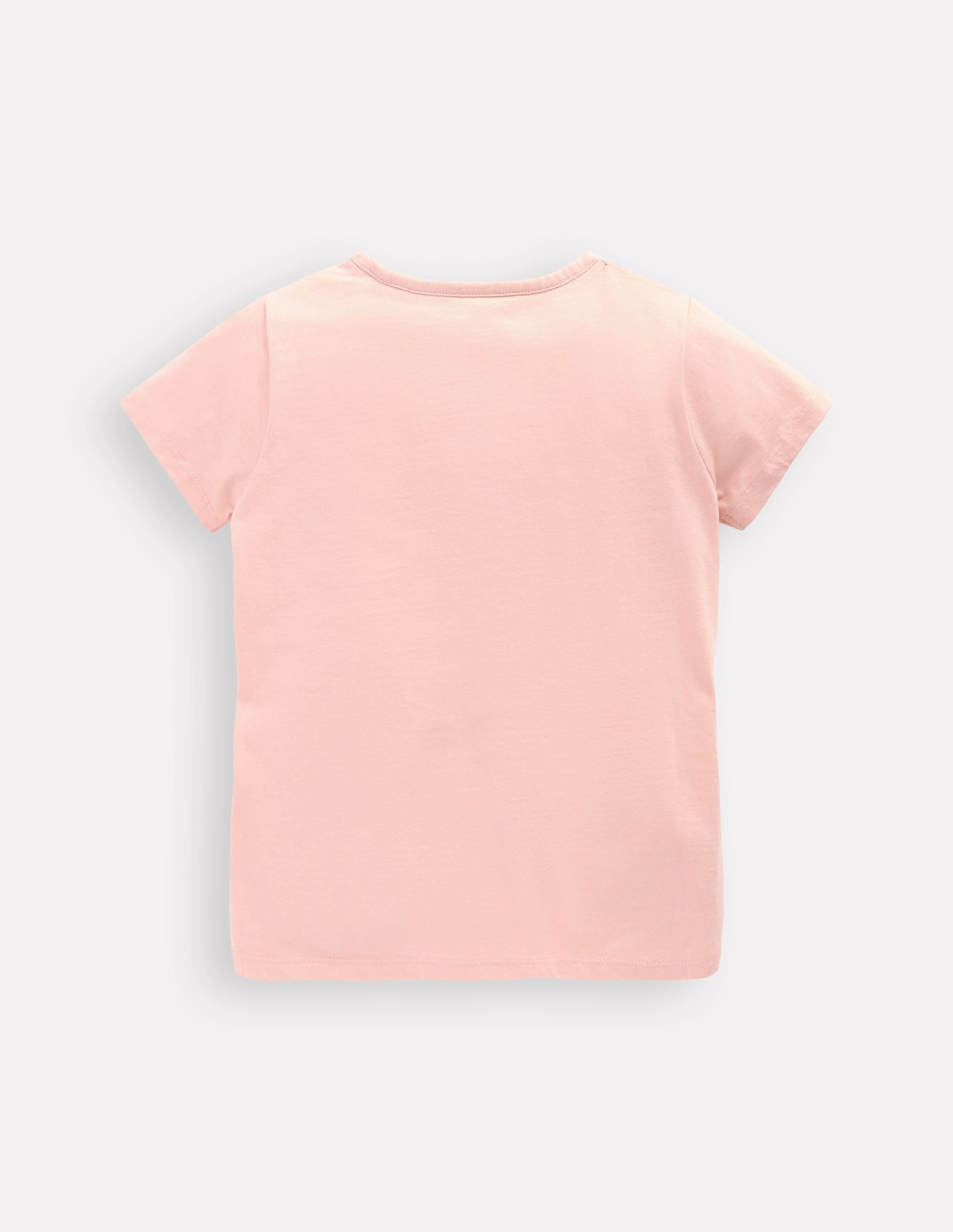 YarnDye Technique Quick Release Buttons Short Sleeve Appliqu T-shirt-Chalk Pink Mermaid