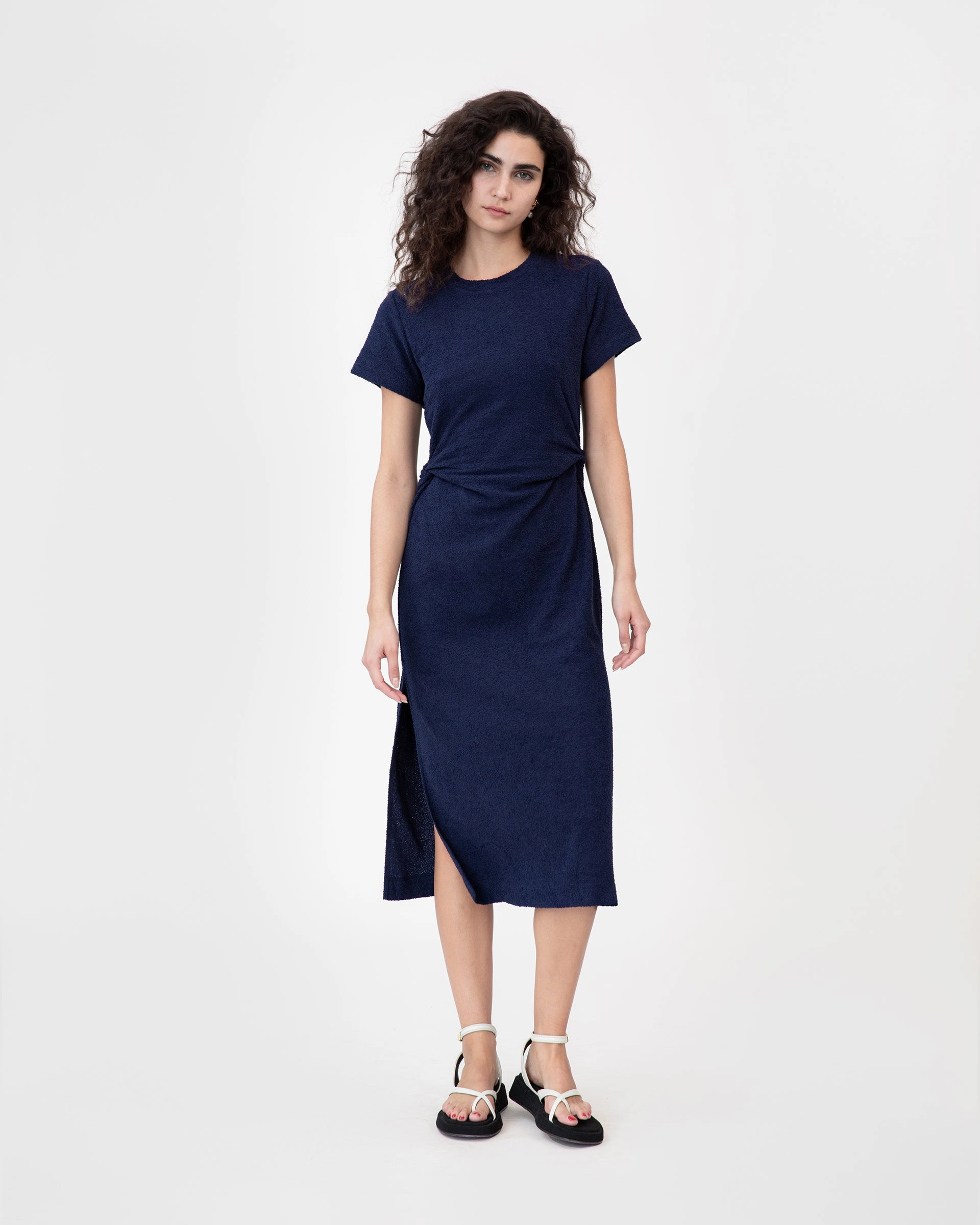 Short Sleeve Aurora Dress Lounge Mode Elegant Flow