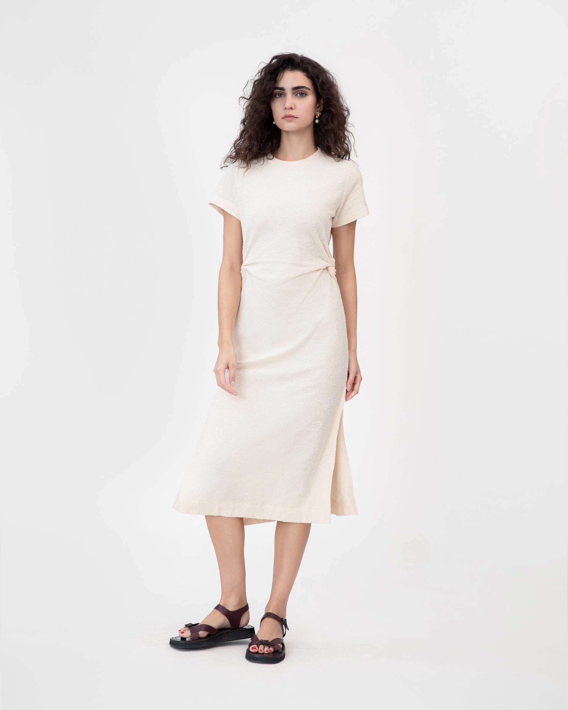 Short Sleeve Aurora Dress Silky texture