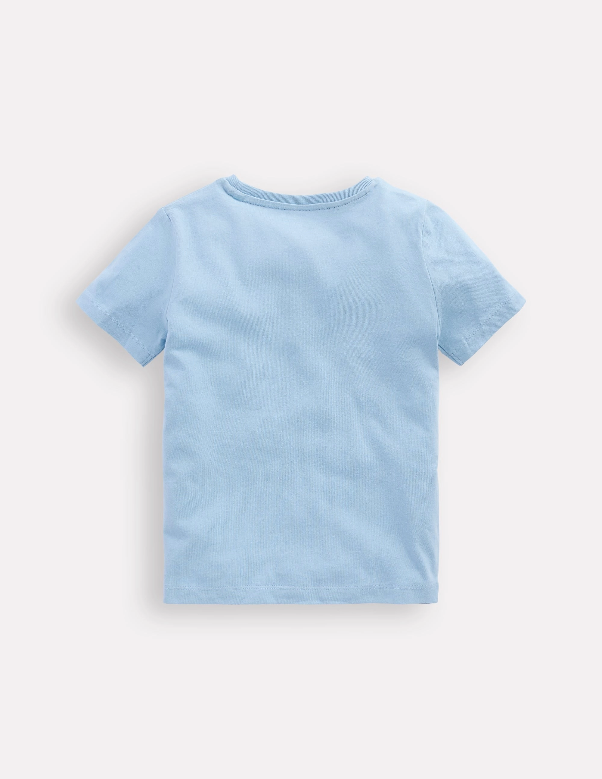 Structured Shoulder Short Sleeve Boucl T-shirt-Glacier Blue Dino
