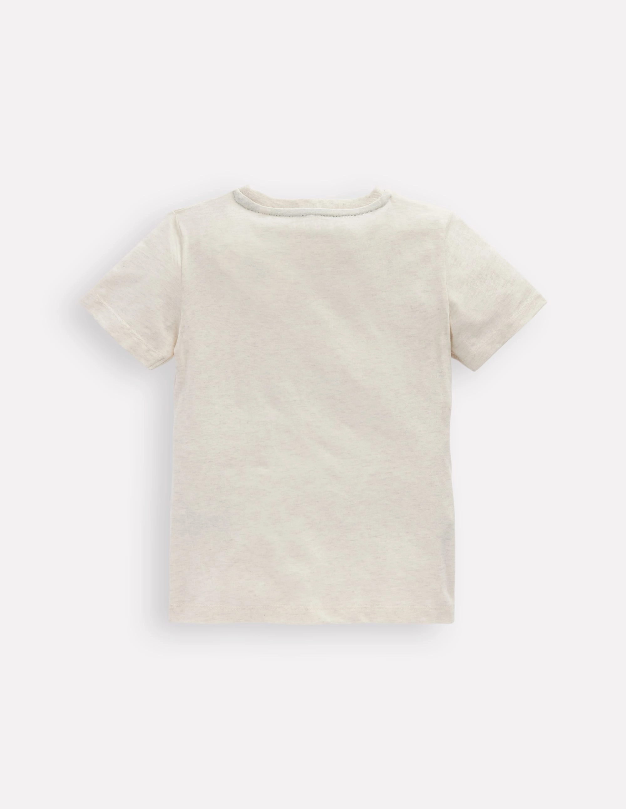 Short Sleeve Boucl T-shirt-Ivory Sharks Yarn Dyed Fabric Ventilated Panels