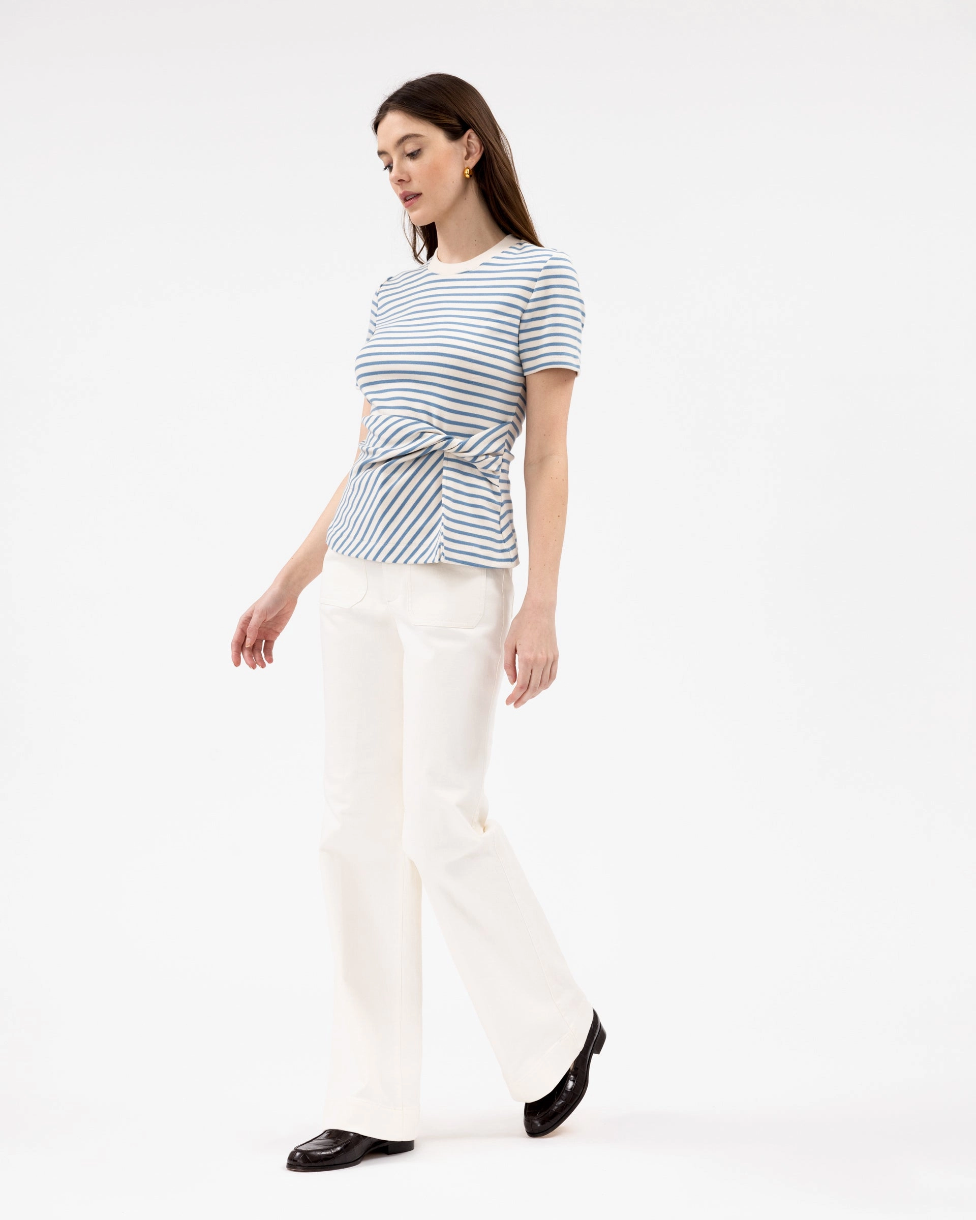 High Stretch Fabric Short Sleeve Carlita Top