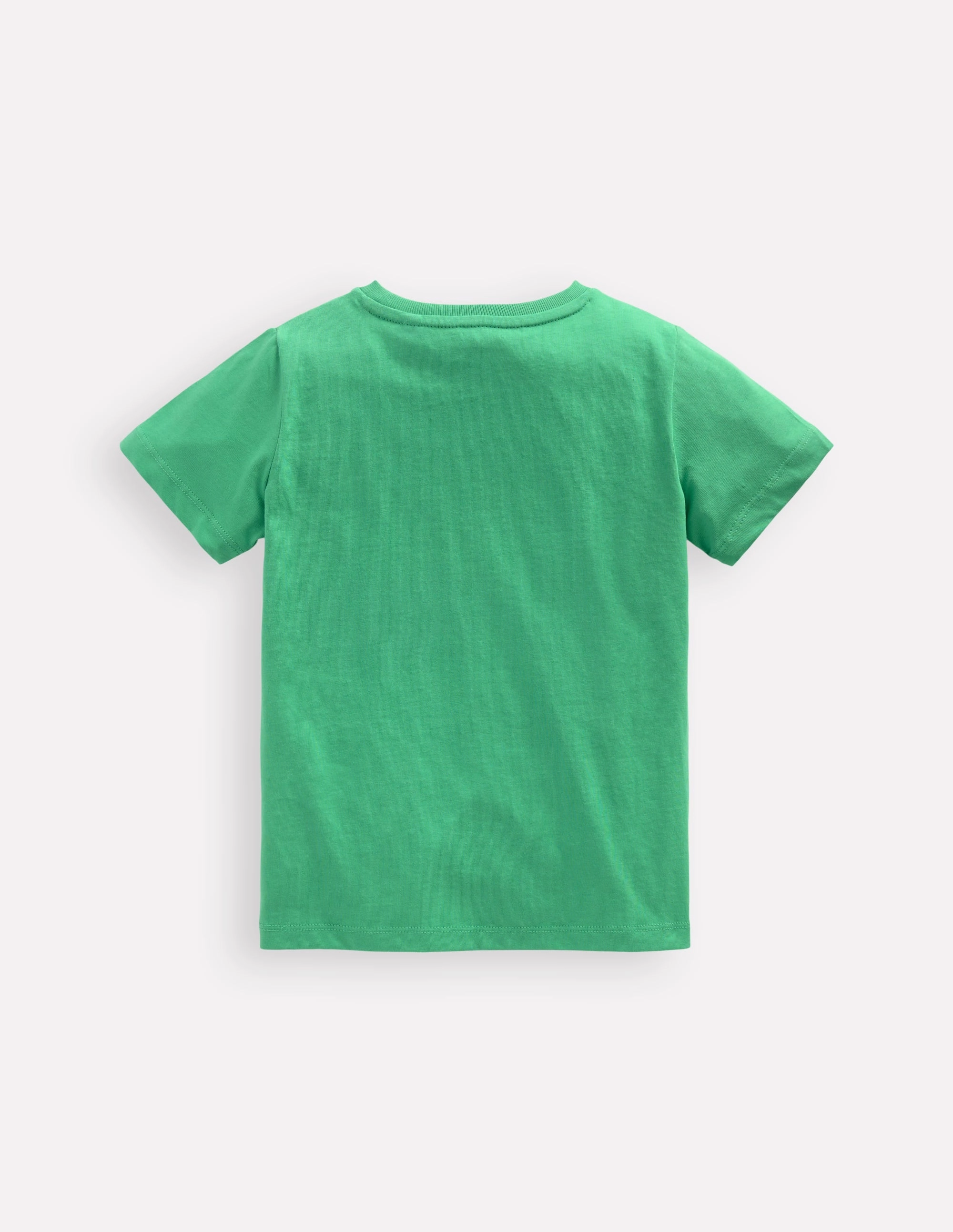 Short Sleeve Graphic T-shirt-Aloe Green Recycling trucks Flatlock Seams