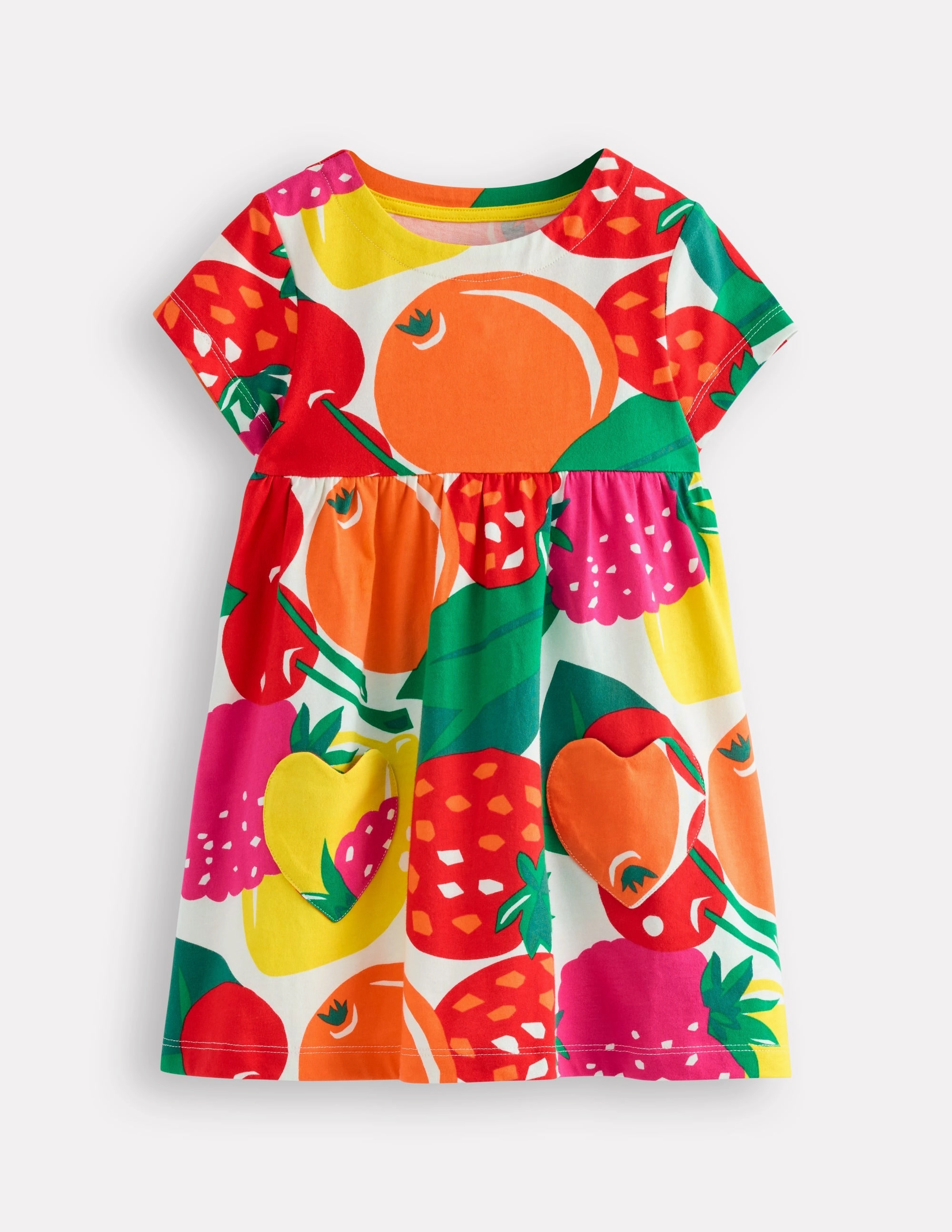 Short Sleeve Printed Tunic-Multi Giant Fruit ComfortStretch hypoallergenic material