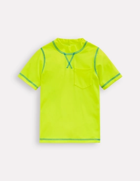 Short Sleeve Rash Vest-Acid Yellow Modern-Edge