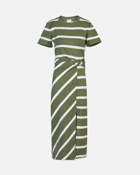 Comfy and Elegant Quick Match Short Sleeve Striped Cody Dress