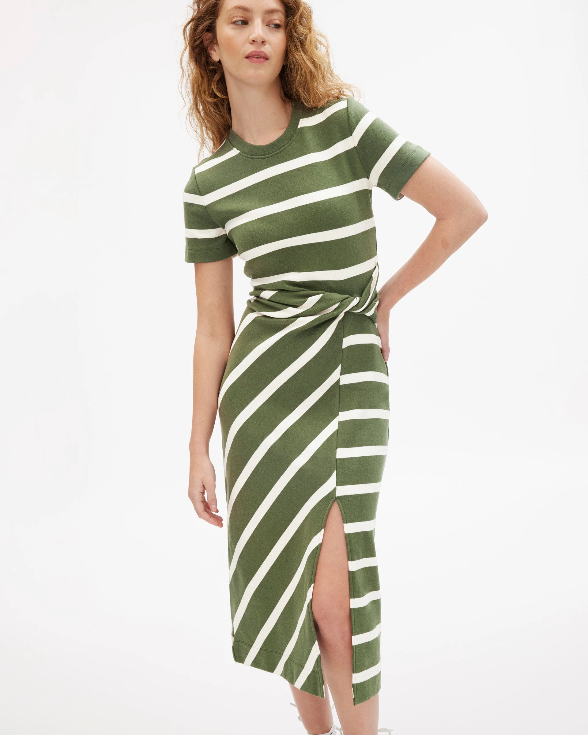 Fall Layer Short Sleeve Striped Cody Dress