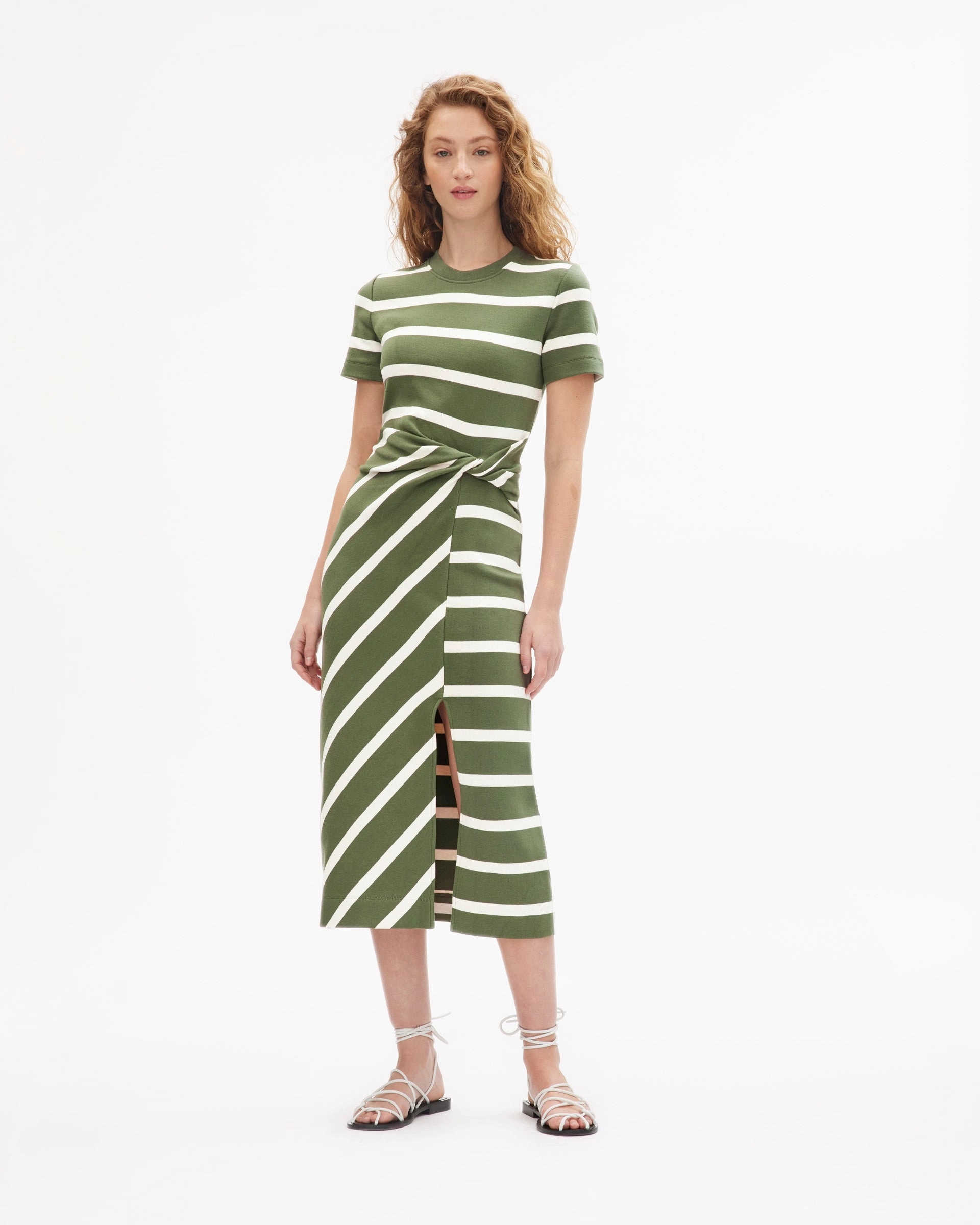 Short Sleeve Striped Cody Dress Work Appropriate Trendy Layer