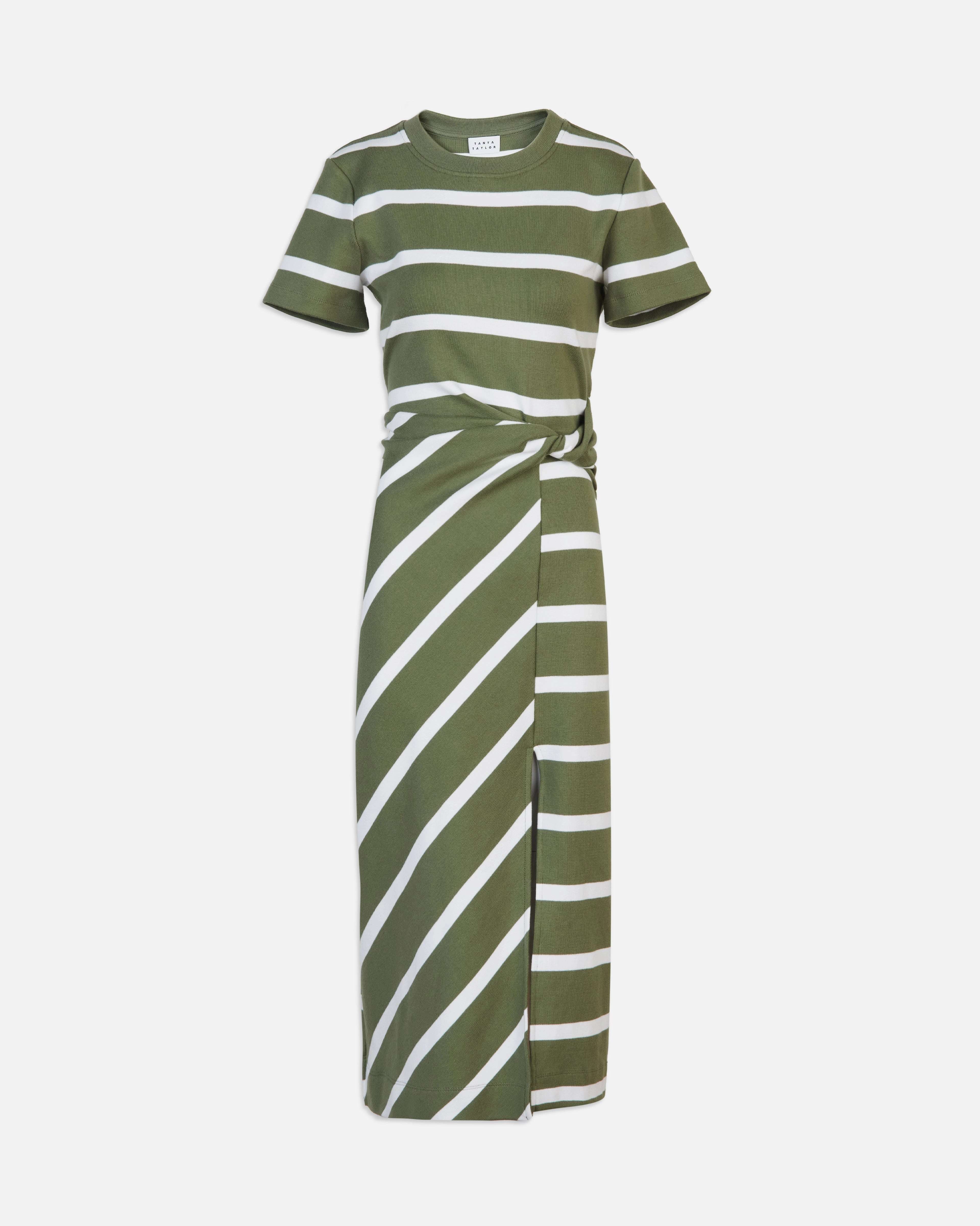 Comfy and Elegant Quick Match Short Sleeve Striped Cody Dress