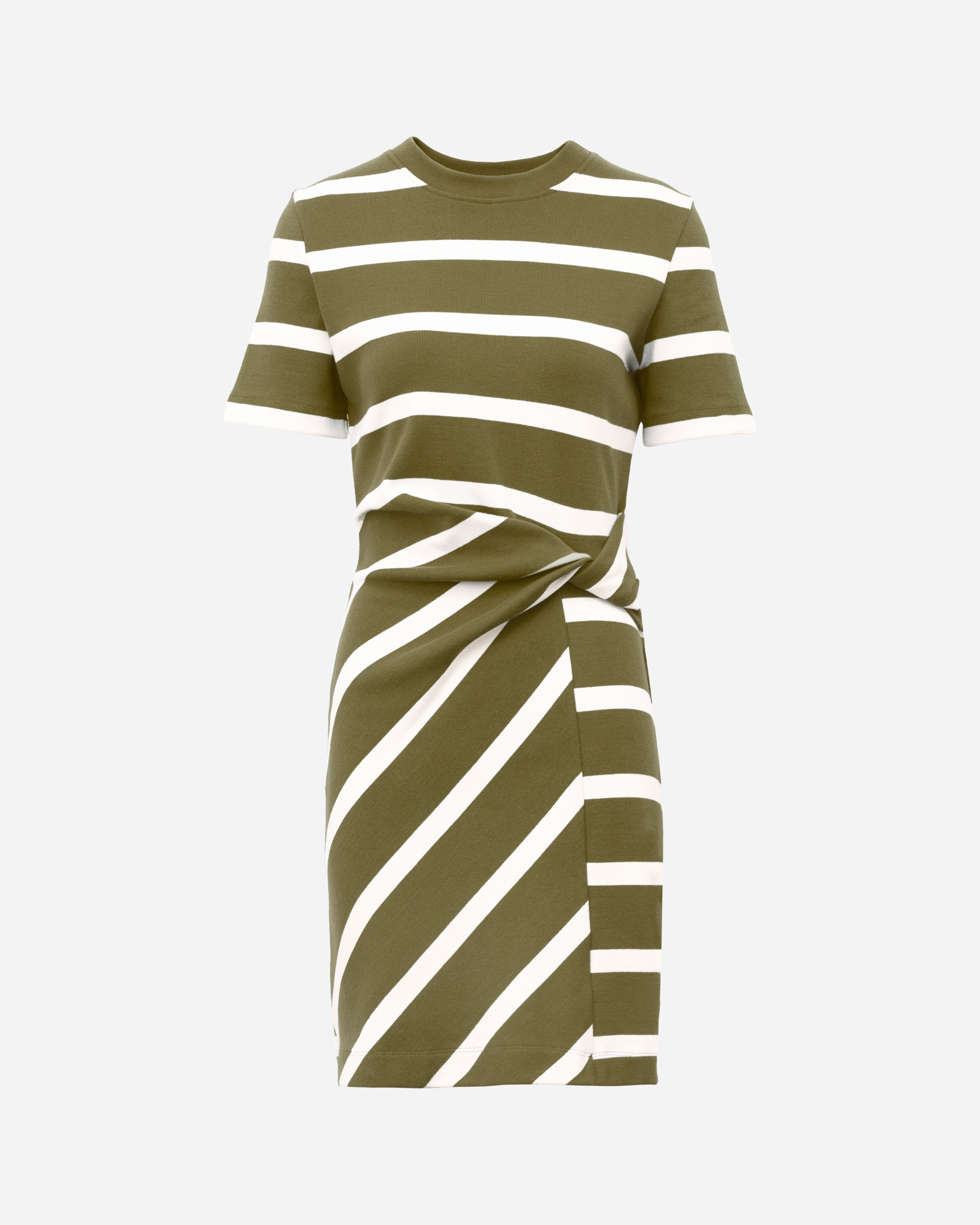 Cool Structure Sheer Look Short Striped Cody Dress