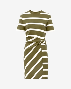 Cool Structure Sheer Look Short Striped Cody Dress