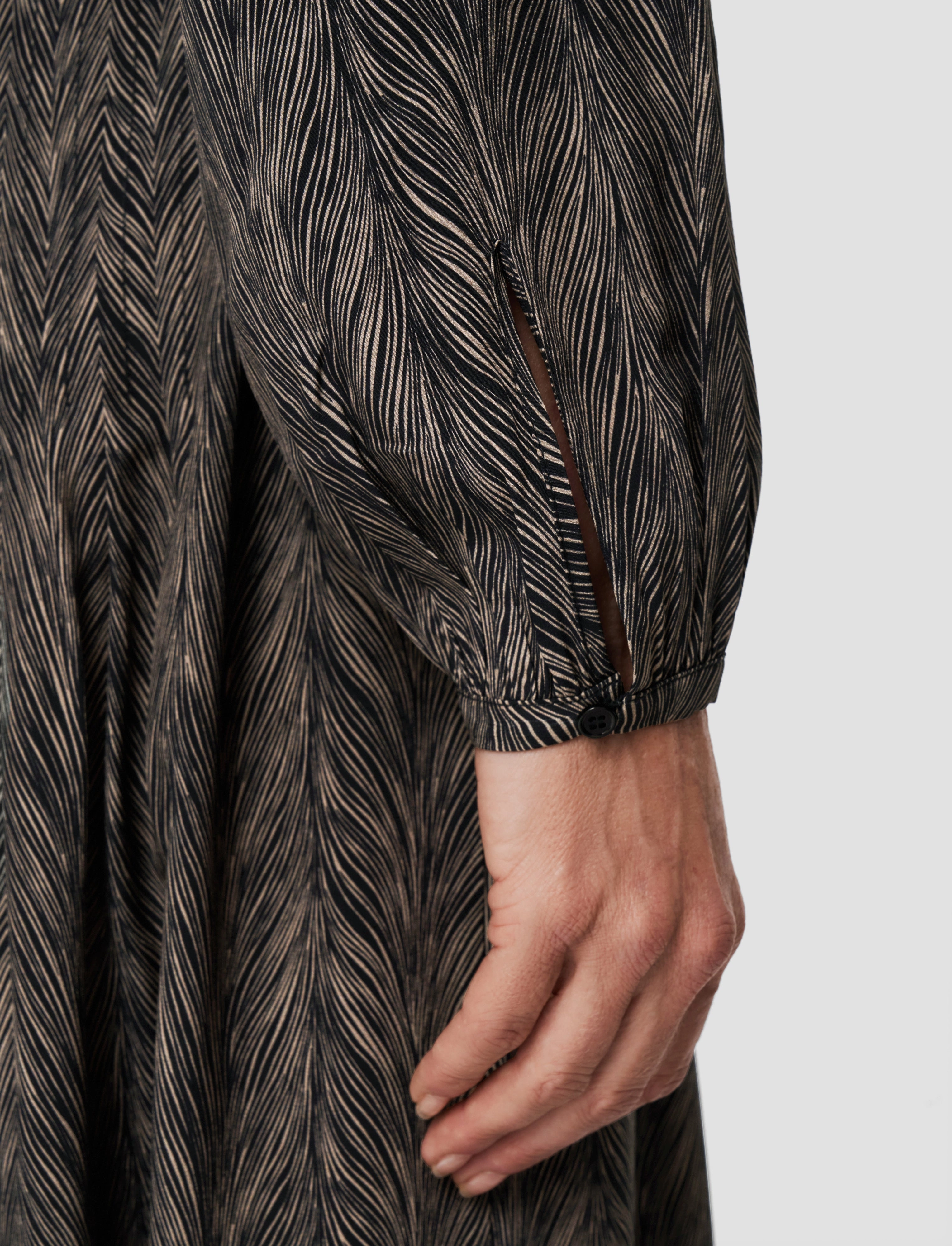 Sibelle Crepe de Chine Print Silk Dress Elegant Motion