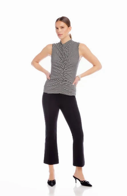 Travel Ready Fit SturdyBeltLoops Sigourney Pintuck Pants Navy