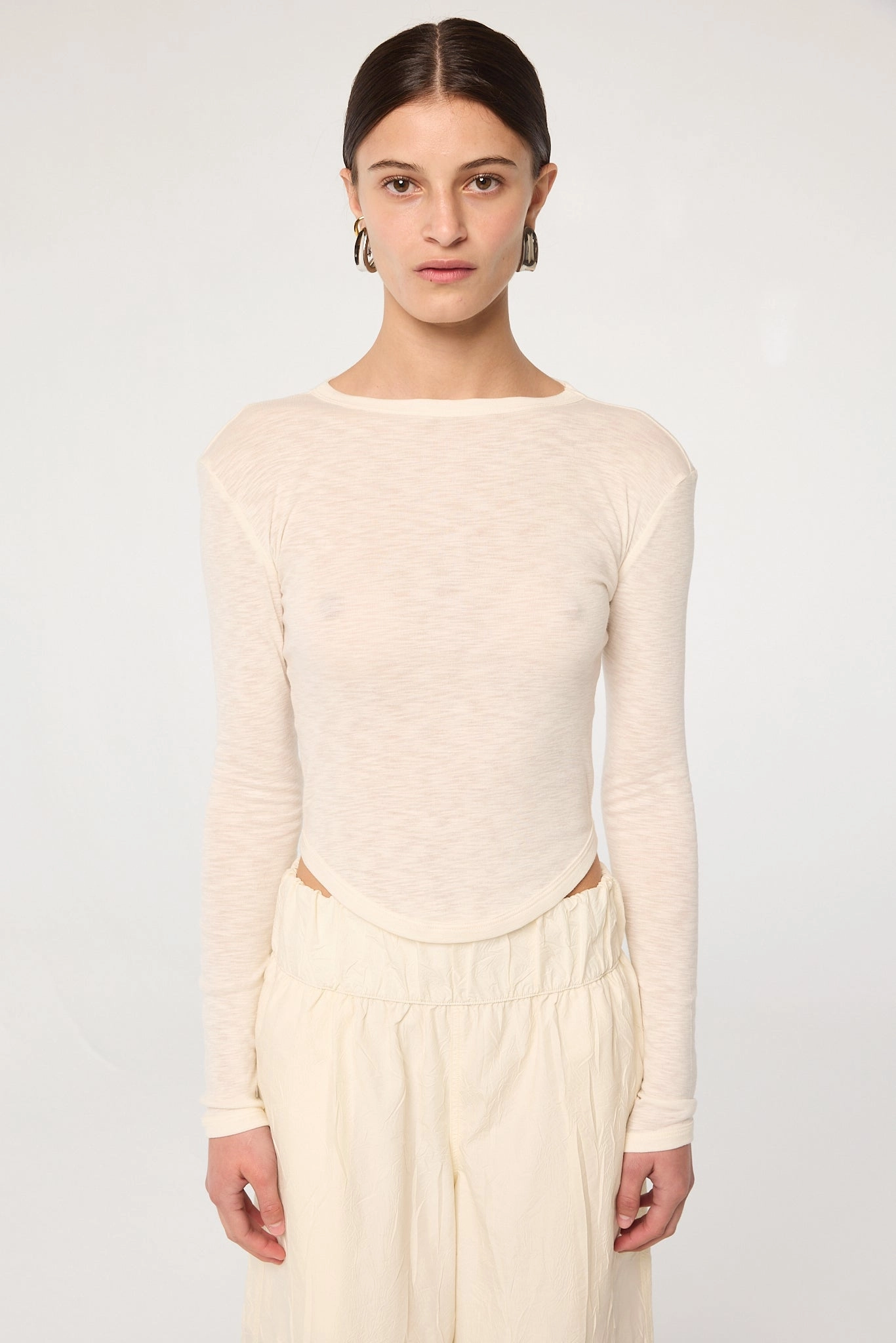 Layered Collar SIMON LONGSLEEVE SLUB