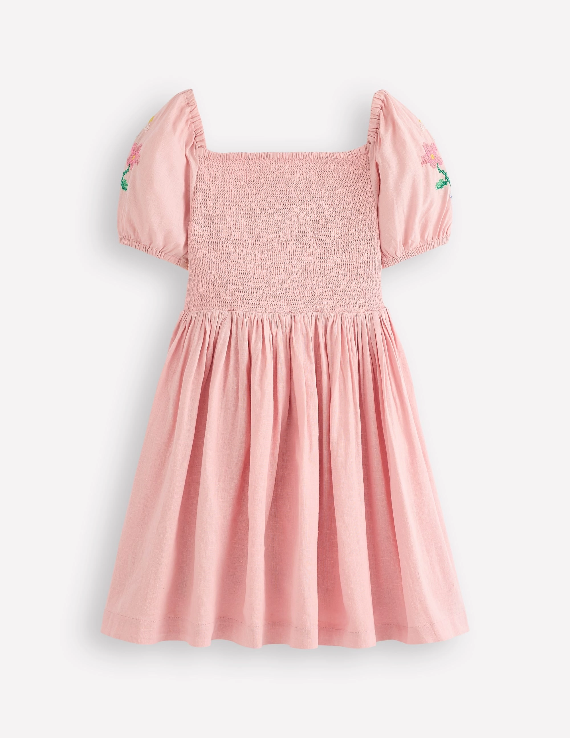 Gwendolyn Cotton Linen Dress-Pink Easy Movement Lightweight Comfort