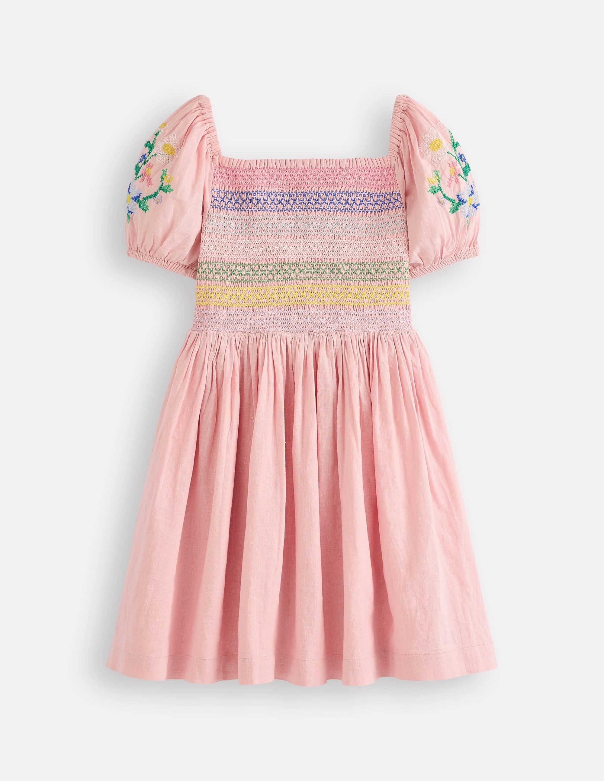 Cozy Tones Plus Fit Gwendolyn Cotton Linen Dress-Pink