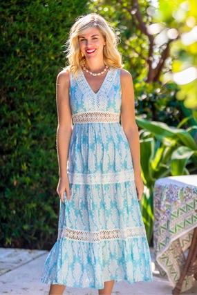 Halter-Neck Colette Dress / Topaz