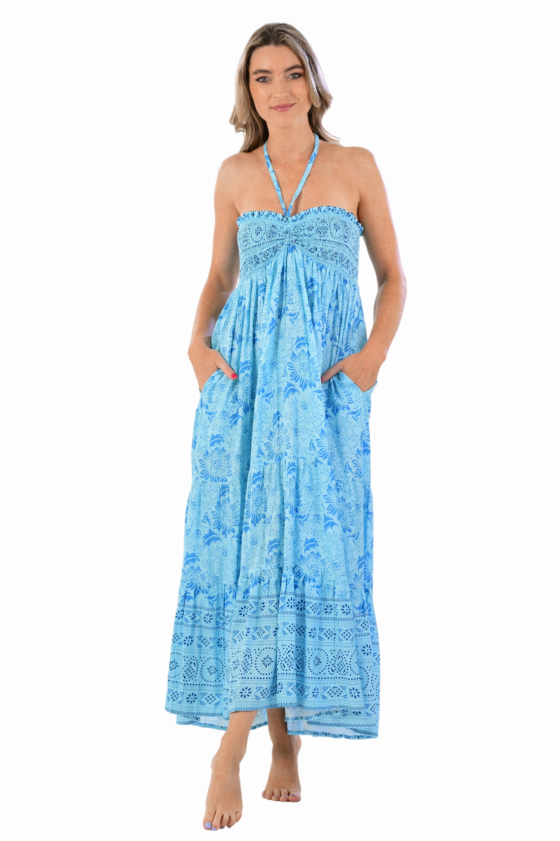MoistureWickingTechnology Textured Layers Surfside Dress / Turquoise