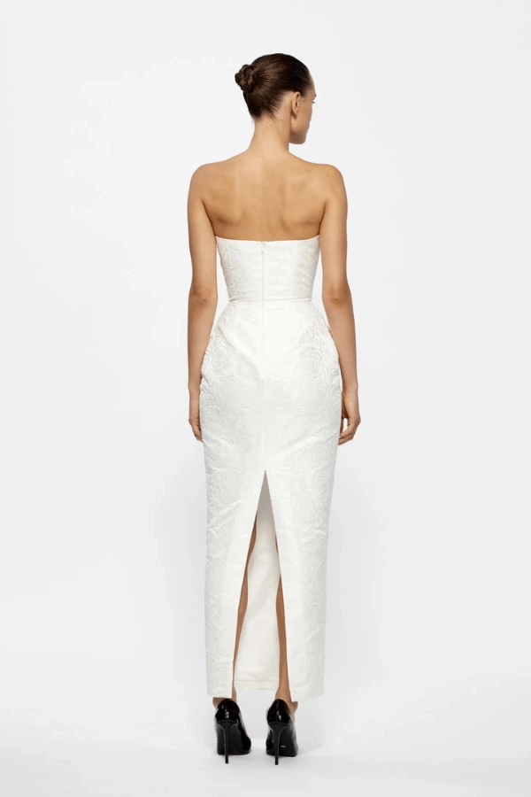 Kiera Dress Ivory Fall Mood slim fit