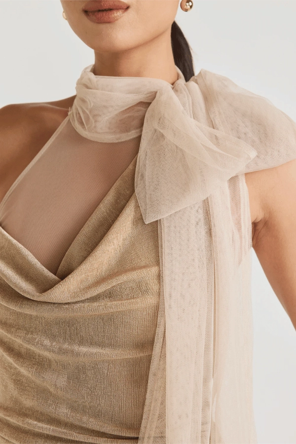 Minimal Mood Antionette Dress Champagne Beige