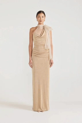 Travel-Style Antionette Dress Champagne Beige