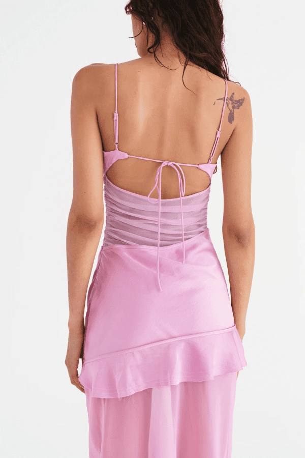 Effortless Layer Wear Everyday Style Delilah Maxi Dress Bubblegum