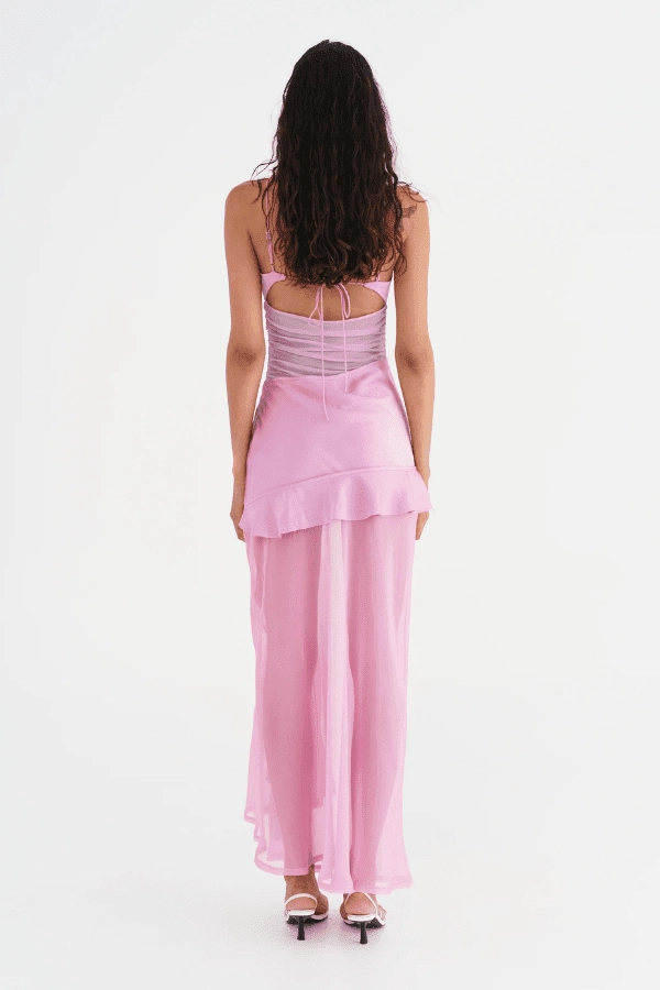 Fluid movement Smart Piece Delilah Maxi Dress Bubblegum