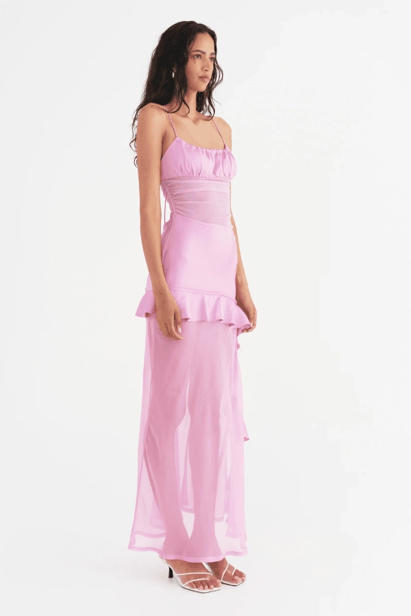 Delilah Maxi Dress Bubblegum Party Safe Timeless Soft