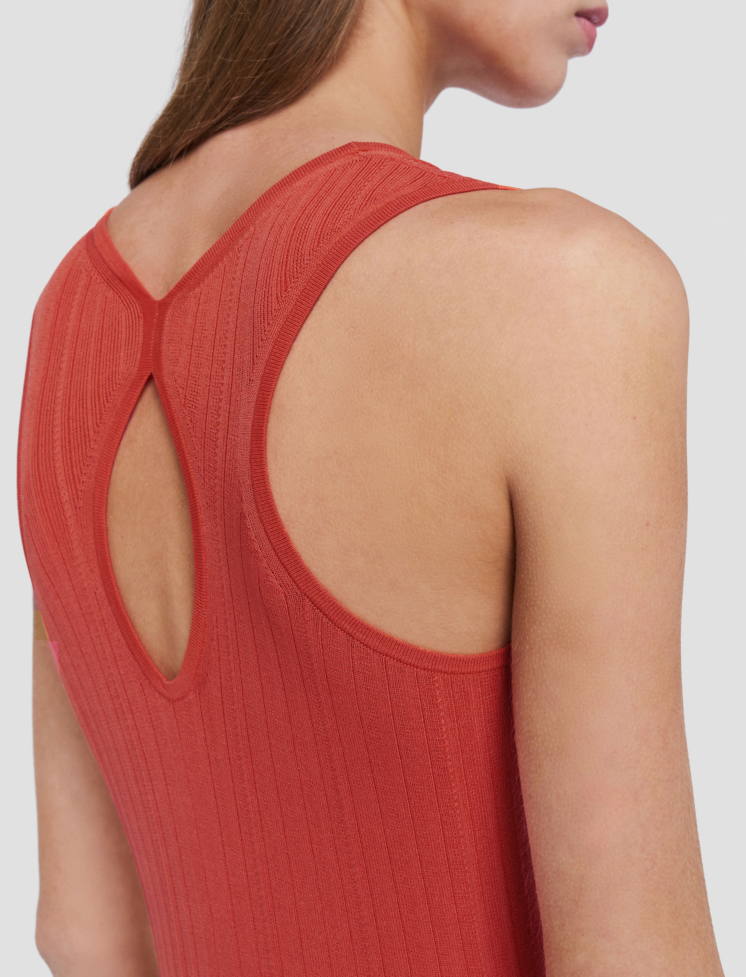 Viscose Rib Knit Dress Smooth Shape