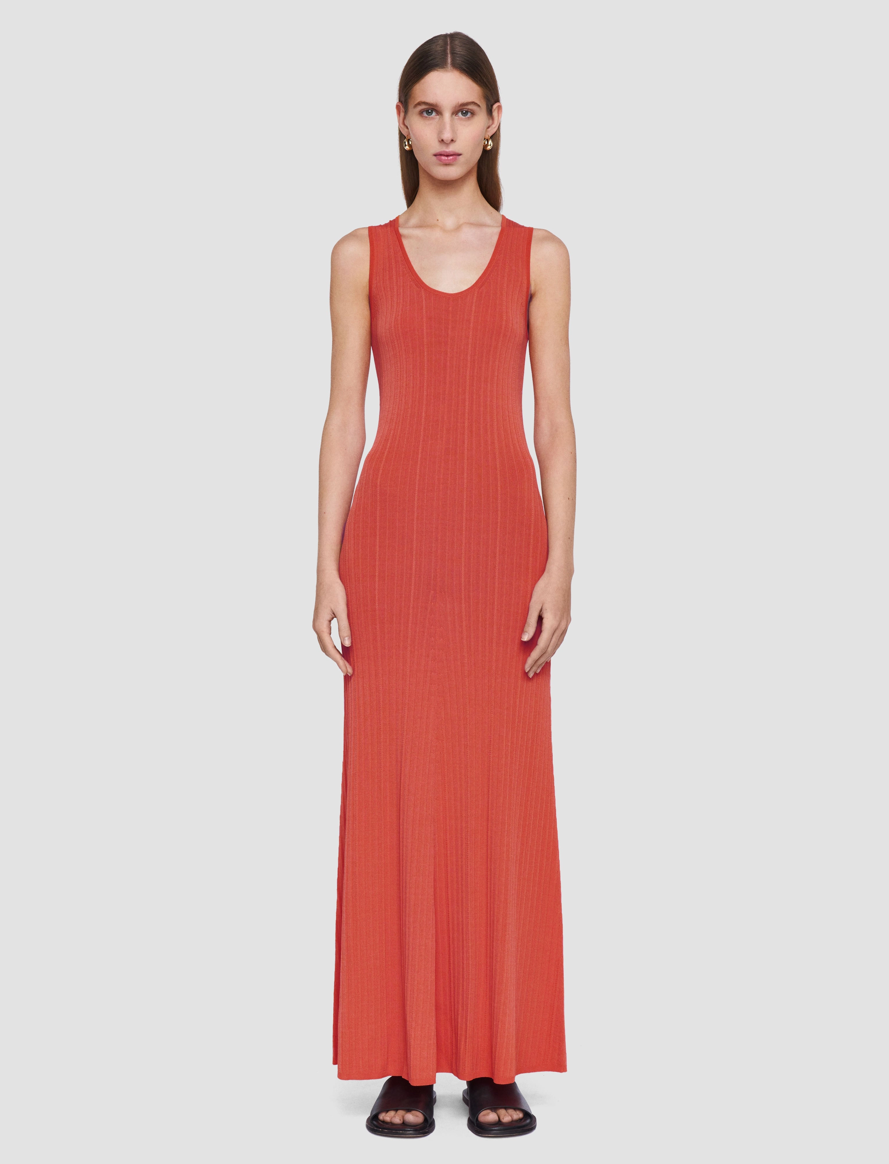 Viscose Rib Knit Dress Comfortable fit dress for all body types