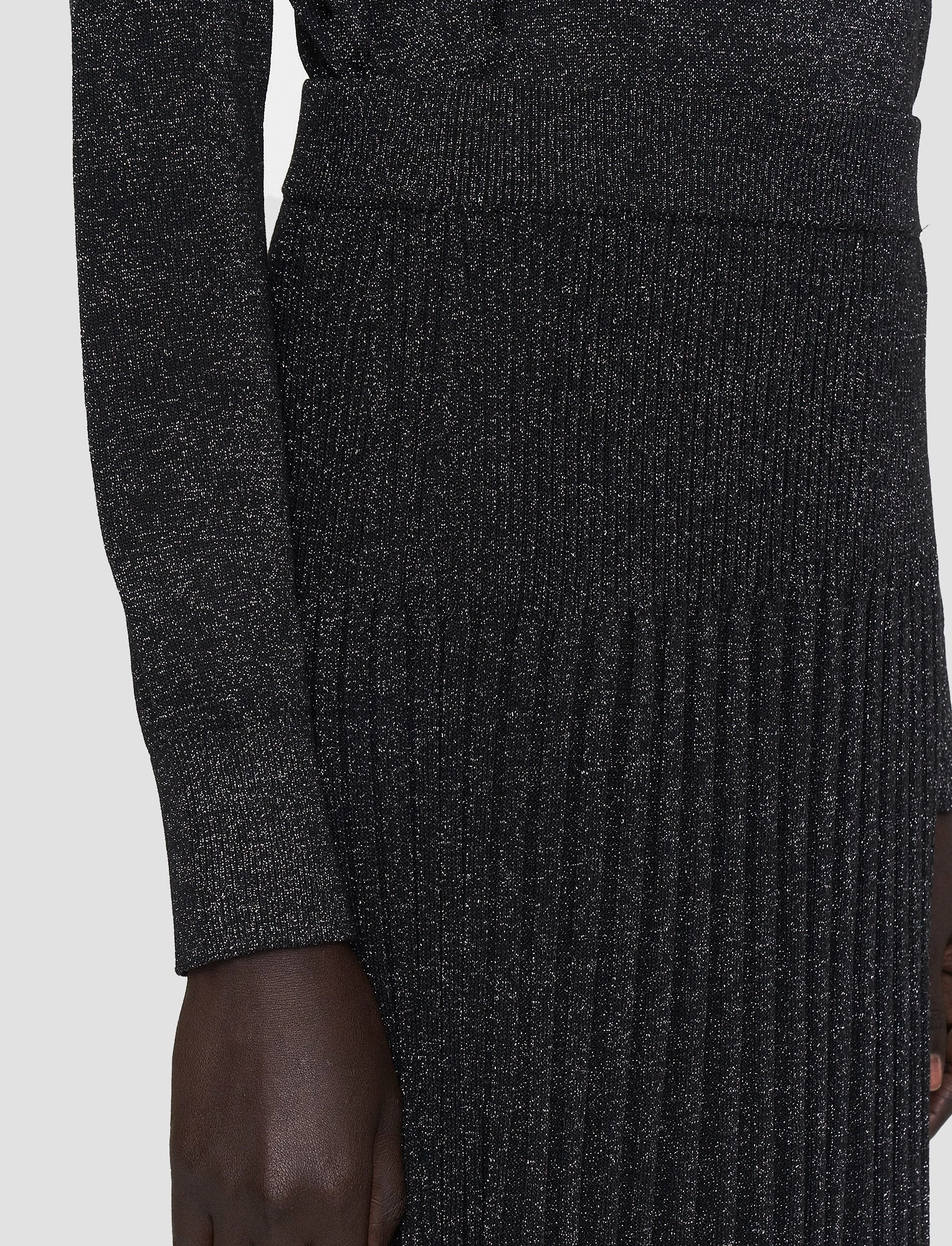 Lurex Knit Skirt Subtle Look muted tone