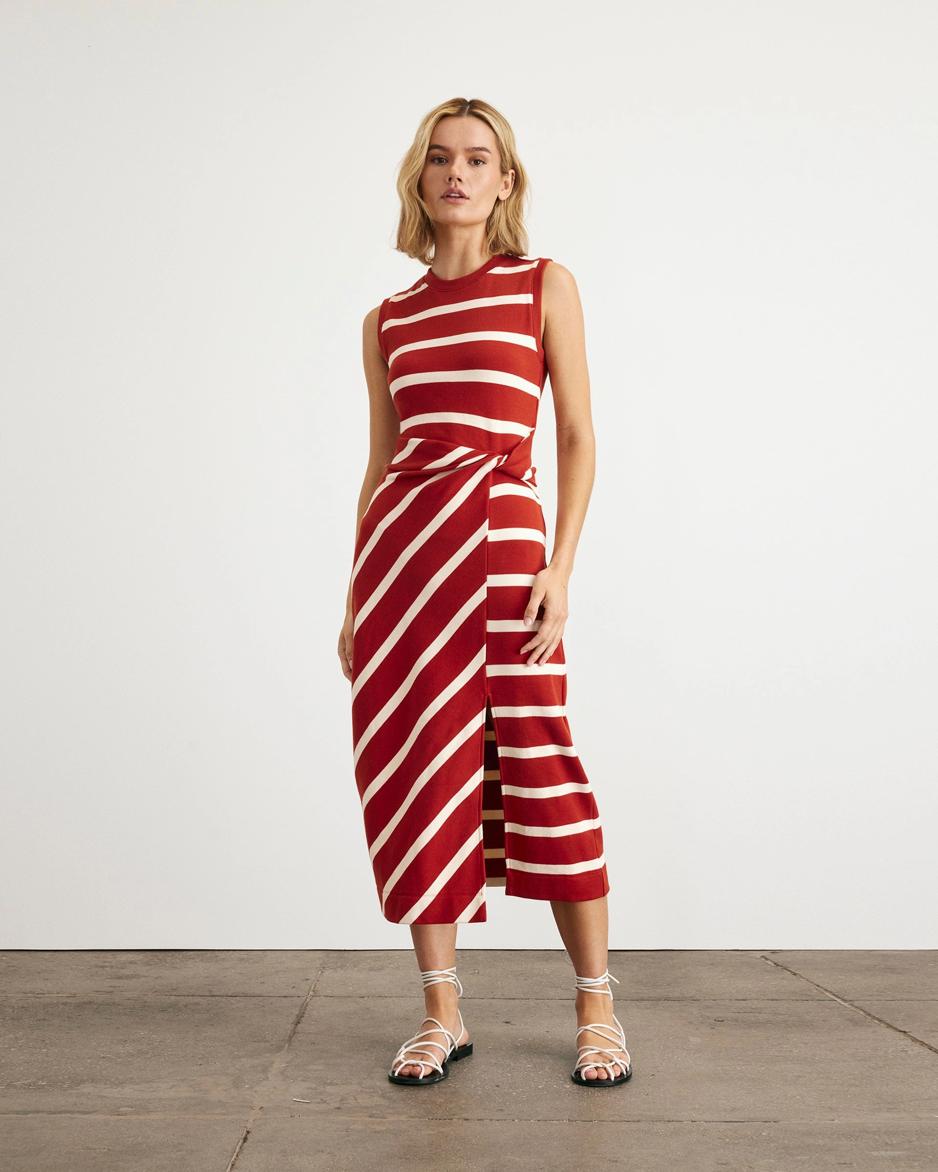 Sleeveless Striped Cody Dress Fashionable Touch