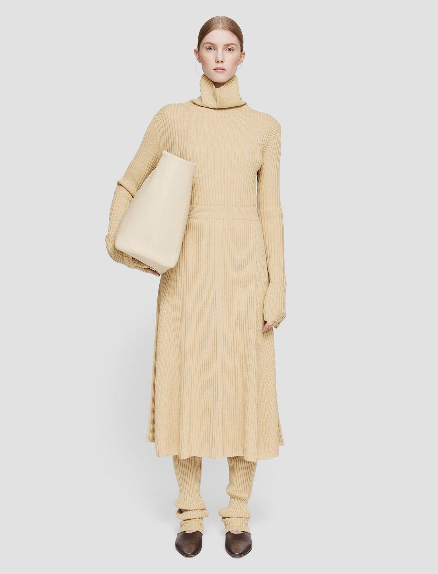 Merino Silk Rib Skirt Daily Style Lightweight texture