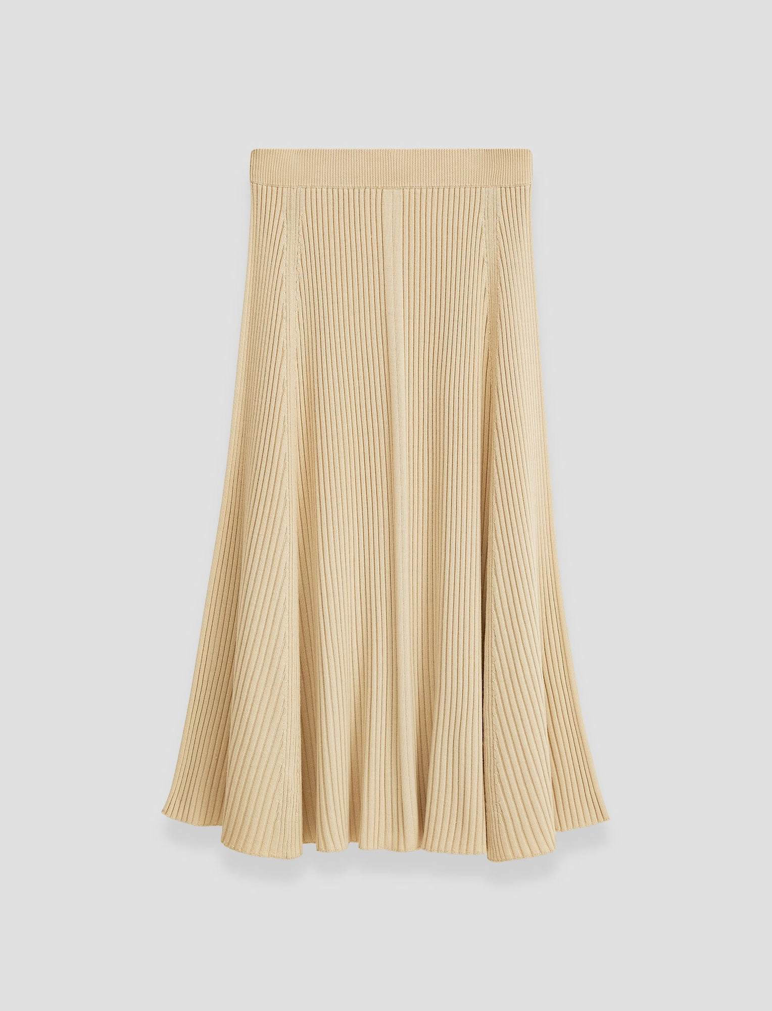 Merino Silk Rib Skirt Fashion Collab Corduroy texture