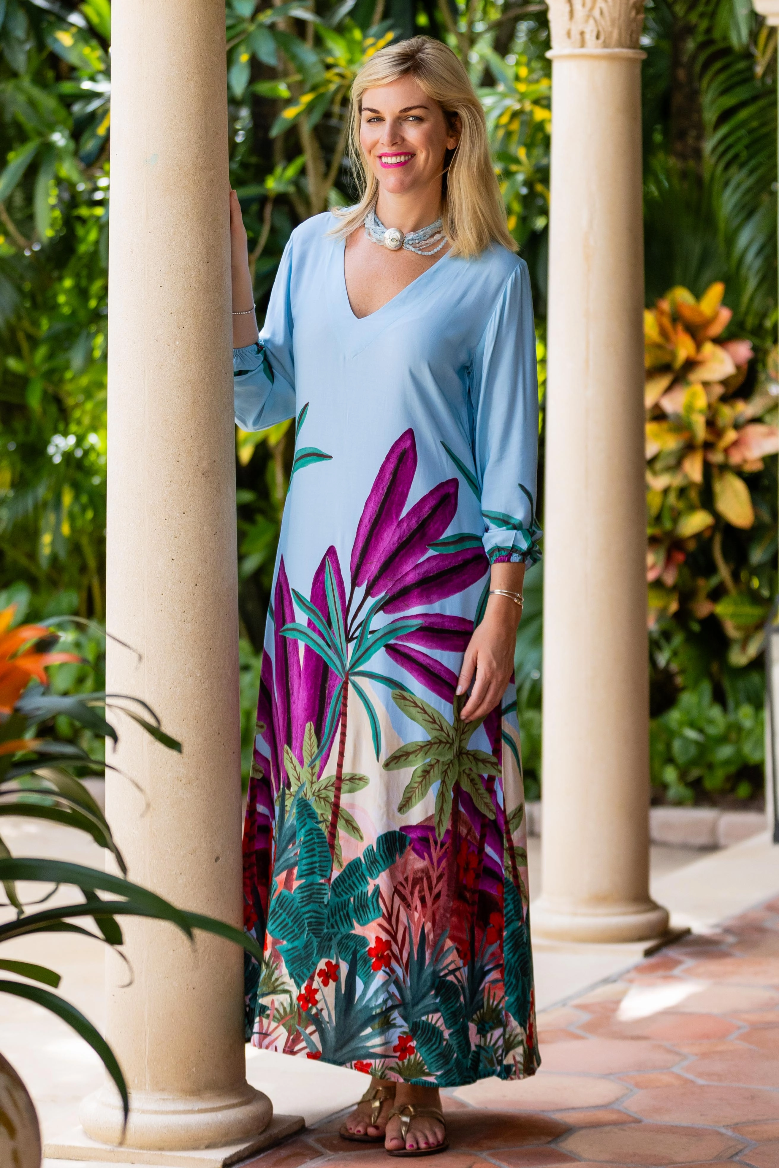 Maxine Dress / Purple Jungle Walk Easy