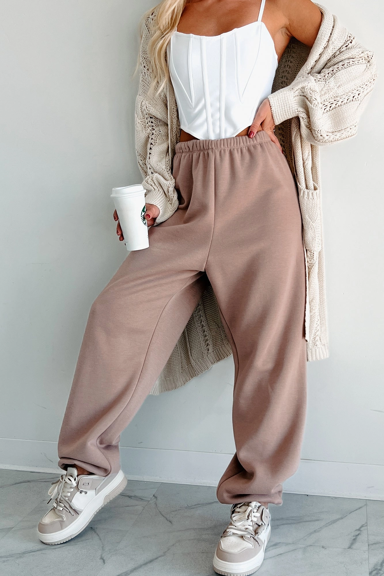 Chic Comfort Comfort Is Luxury Oversized Jogger Sweatpants (Mocha)
