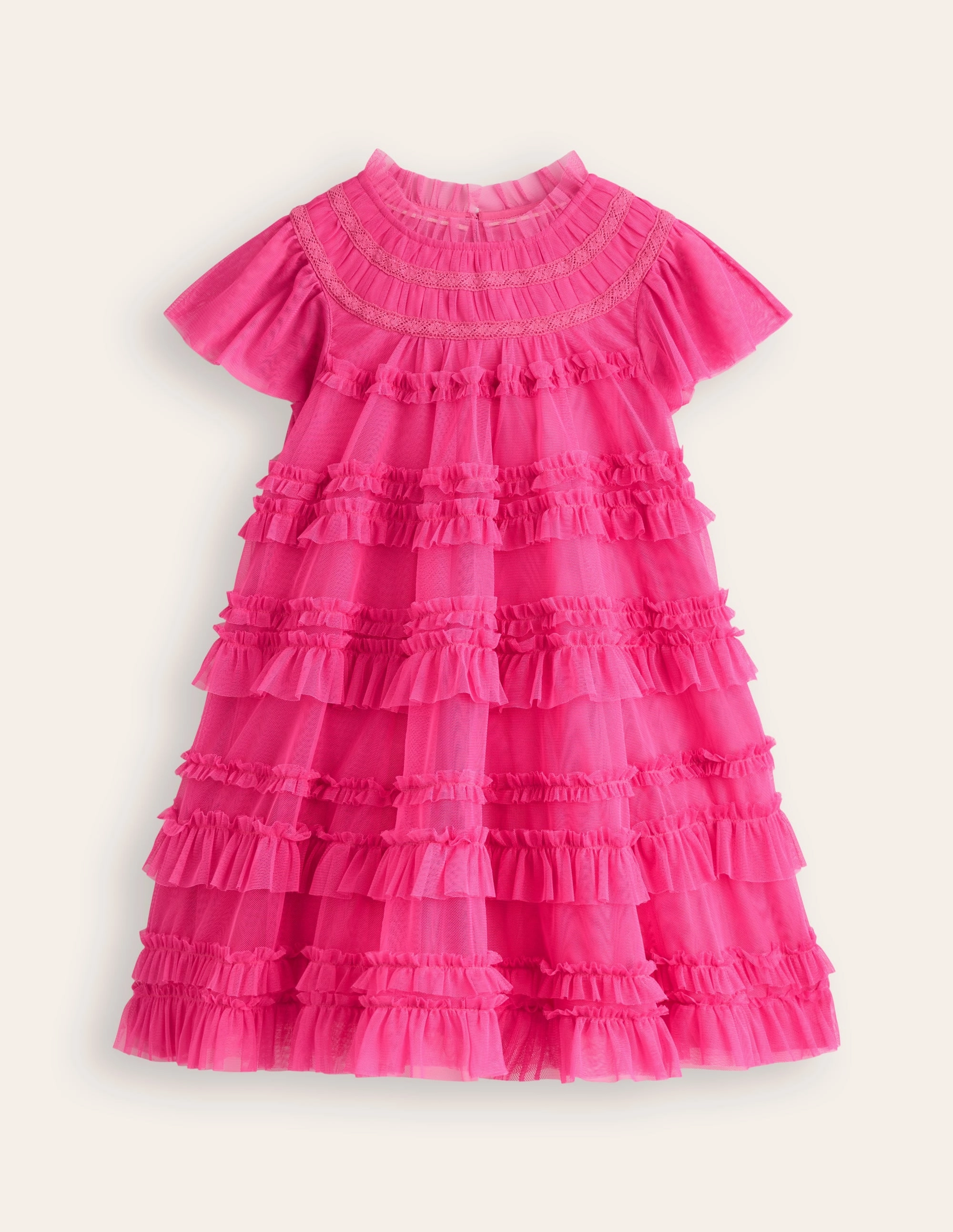 Winnie Tulle Tiered Dress-Rose Petal Pink Art Inspired