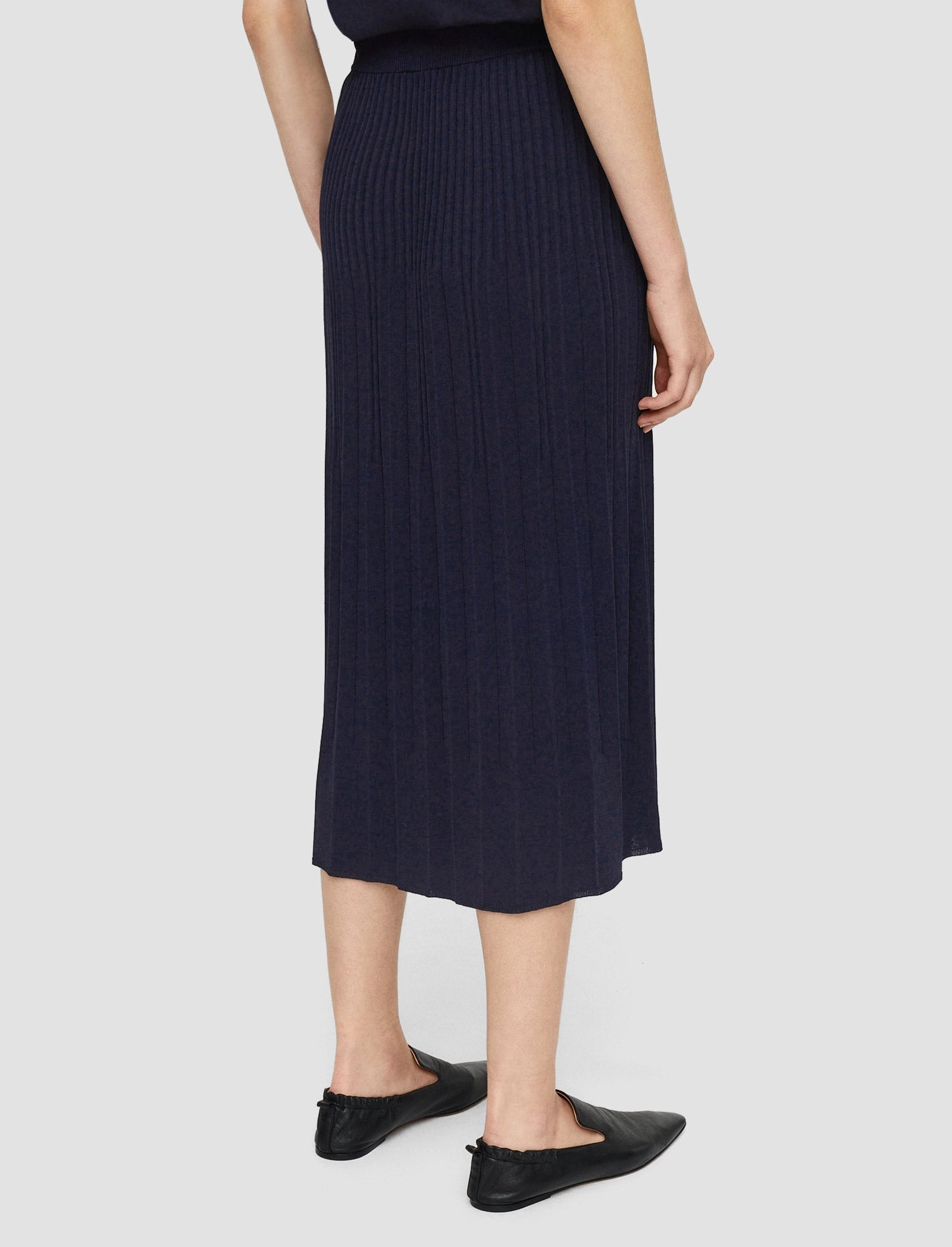 Low Impact Dye Light Wear Viscose Rib Knit Skirt