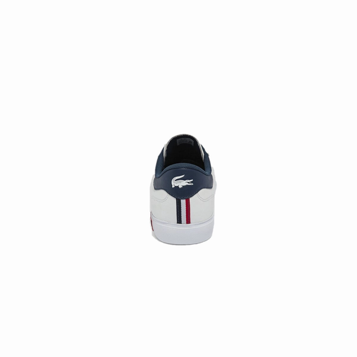 LACOSTE 7-43SMA0034407 POWERCOURT TRI 1SMA MN'S (Medium) White/Navy/Red Leather & Synthetic Lifestyle Shoes Global Cool