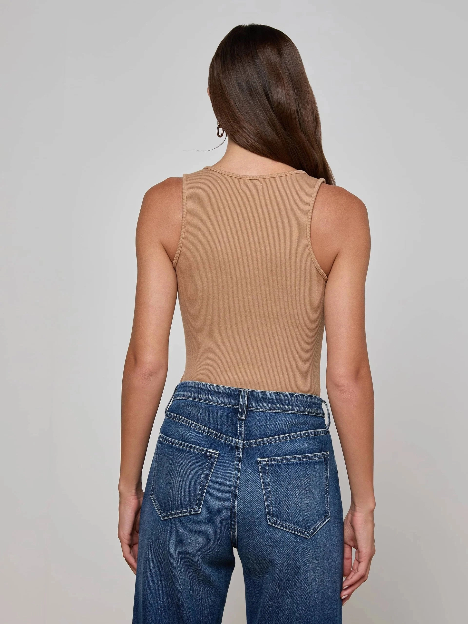 FrenchTerryTexture Adira Scoop Neck Tank Cinnamon Swirl