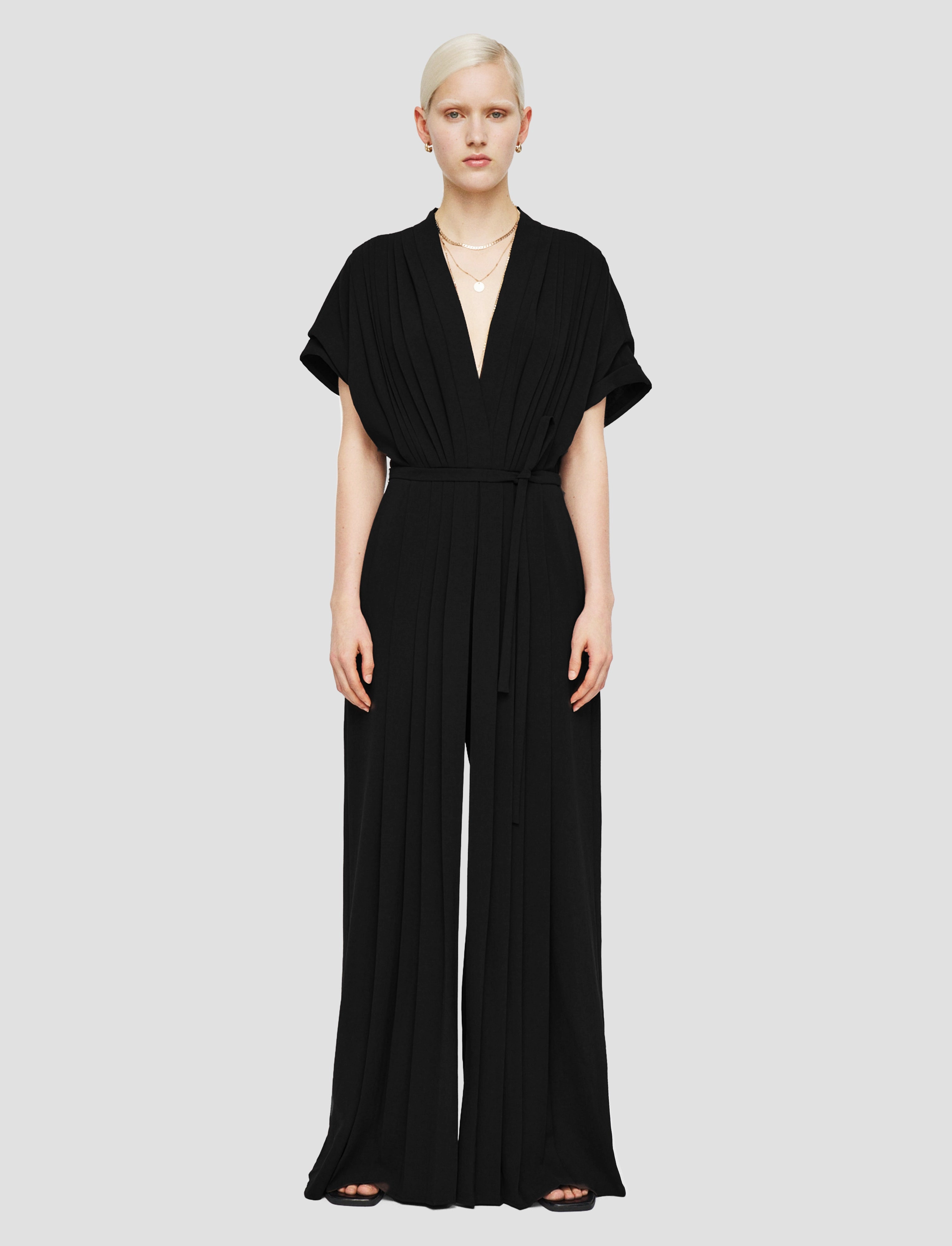 Polished Layer Sofia Airy Pliss Jumpsuit