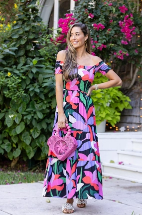 Mystique Dress / Black Fuchsia Trendy summer outfit